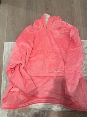 Comfy Plush Hooded Pullover - Pink